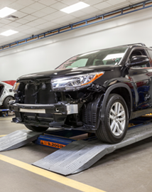 Toyota on vehicle lift | Sarasota Toyota in Sarasota FL