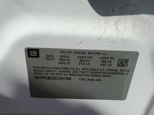 2012 Chevrolet Cruze LT w/1LT