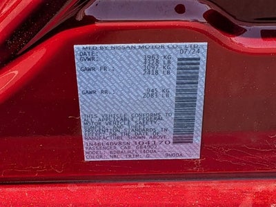 2025 Nissan Altima 2.5 SV