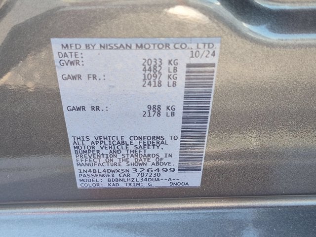 2025 Nissan Altima 2.5 SV