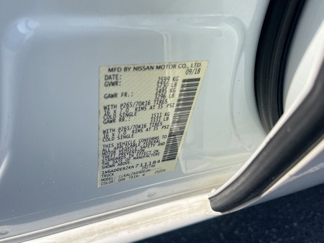 2019 Nissan Frontier SV