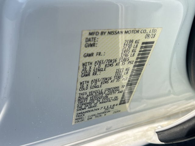 2019 Nissan Frontier SV