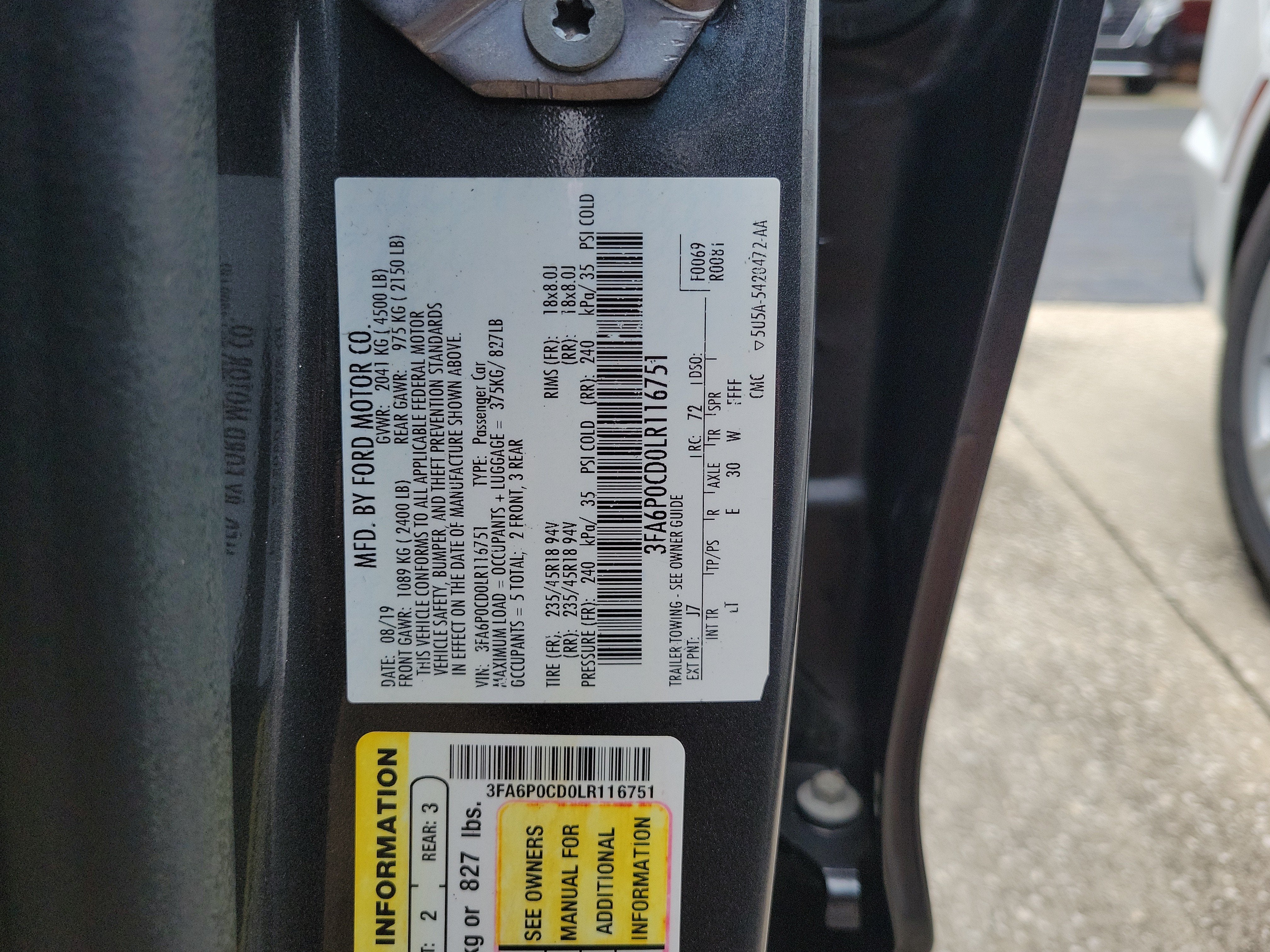 2020 Ford Fusion SEL