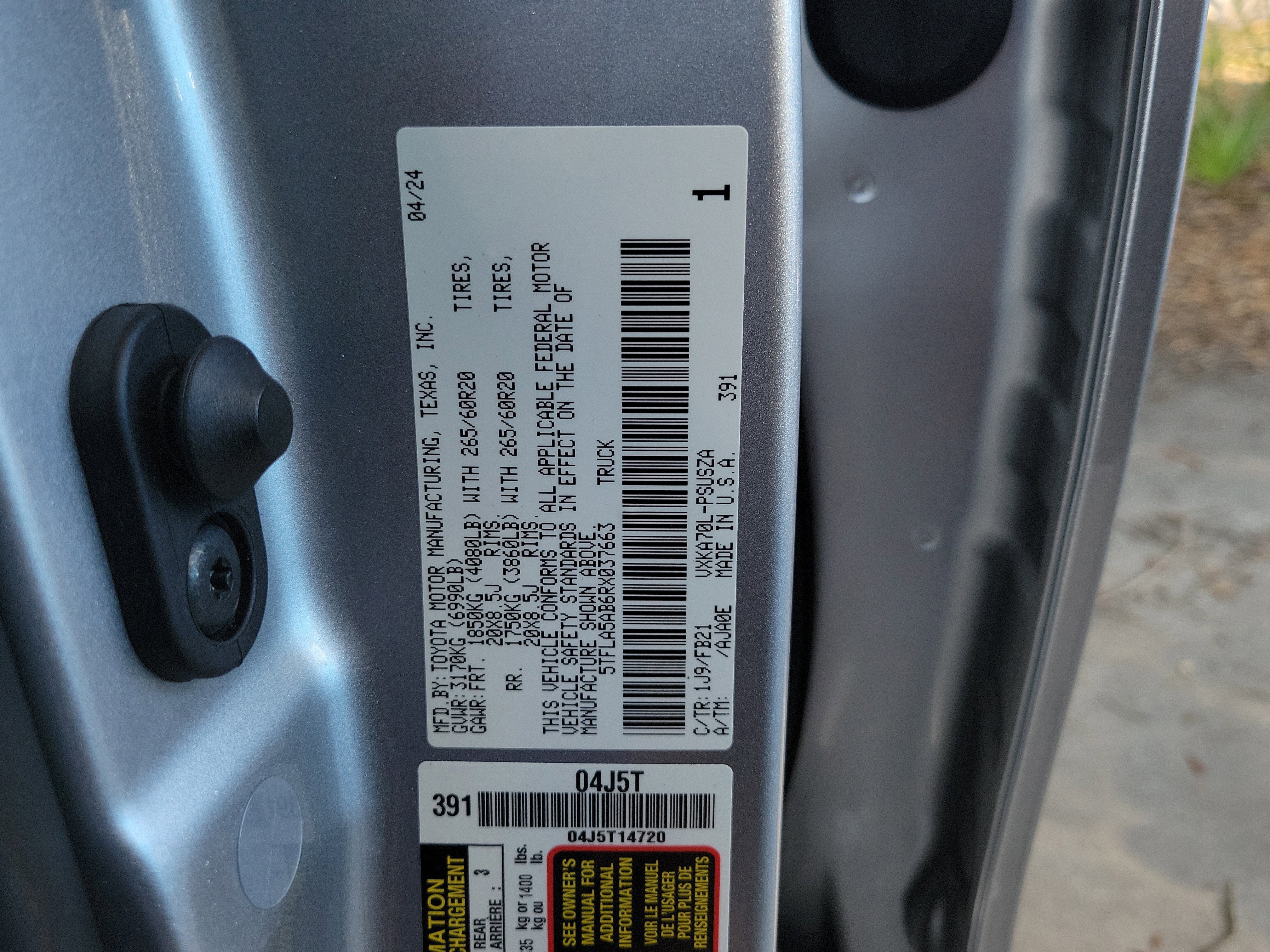 2024 Toyota Tundra 2WD SR5