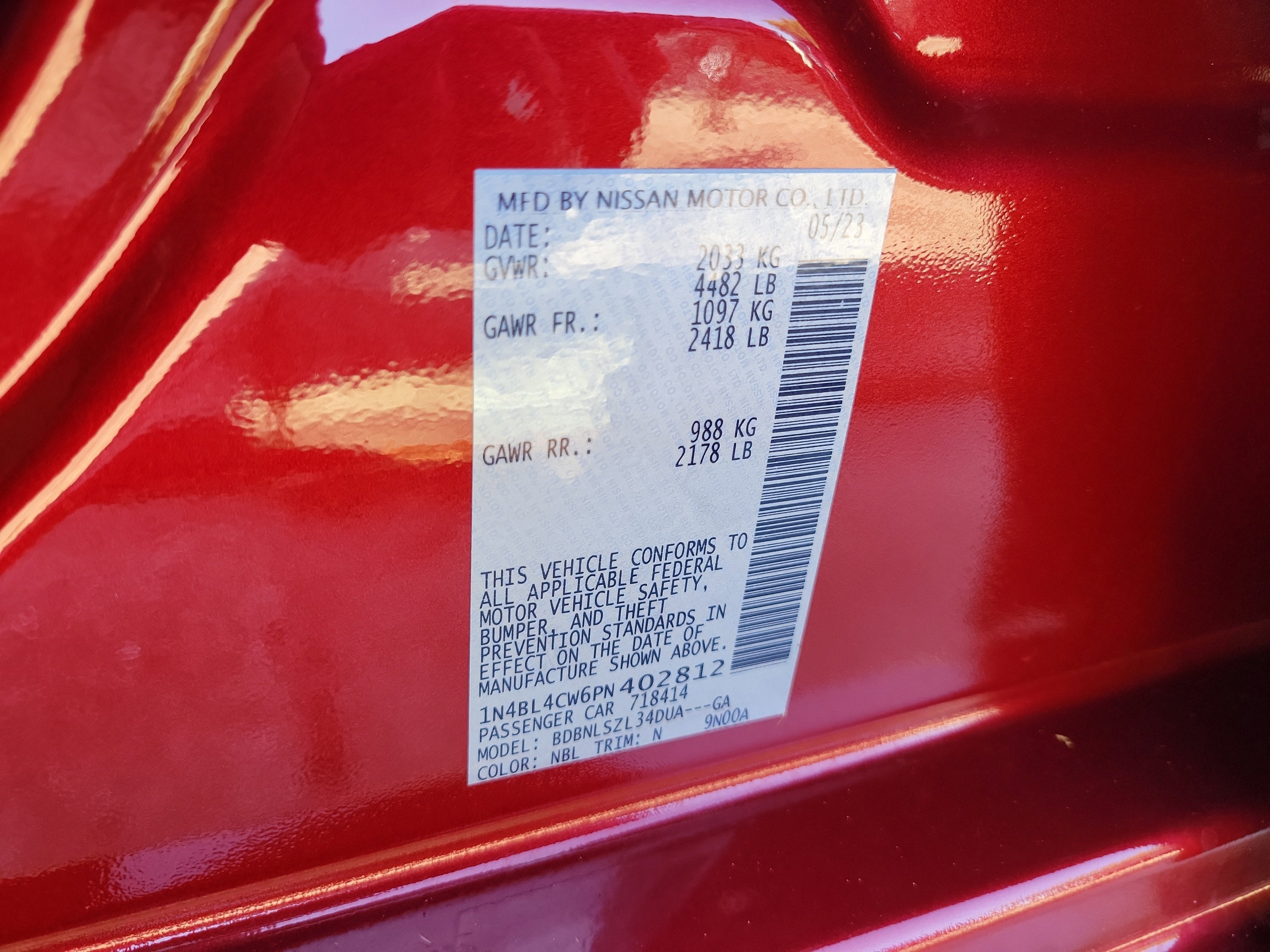 2023 Nissan Altima 2.5 SR