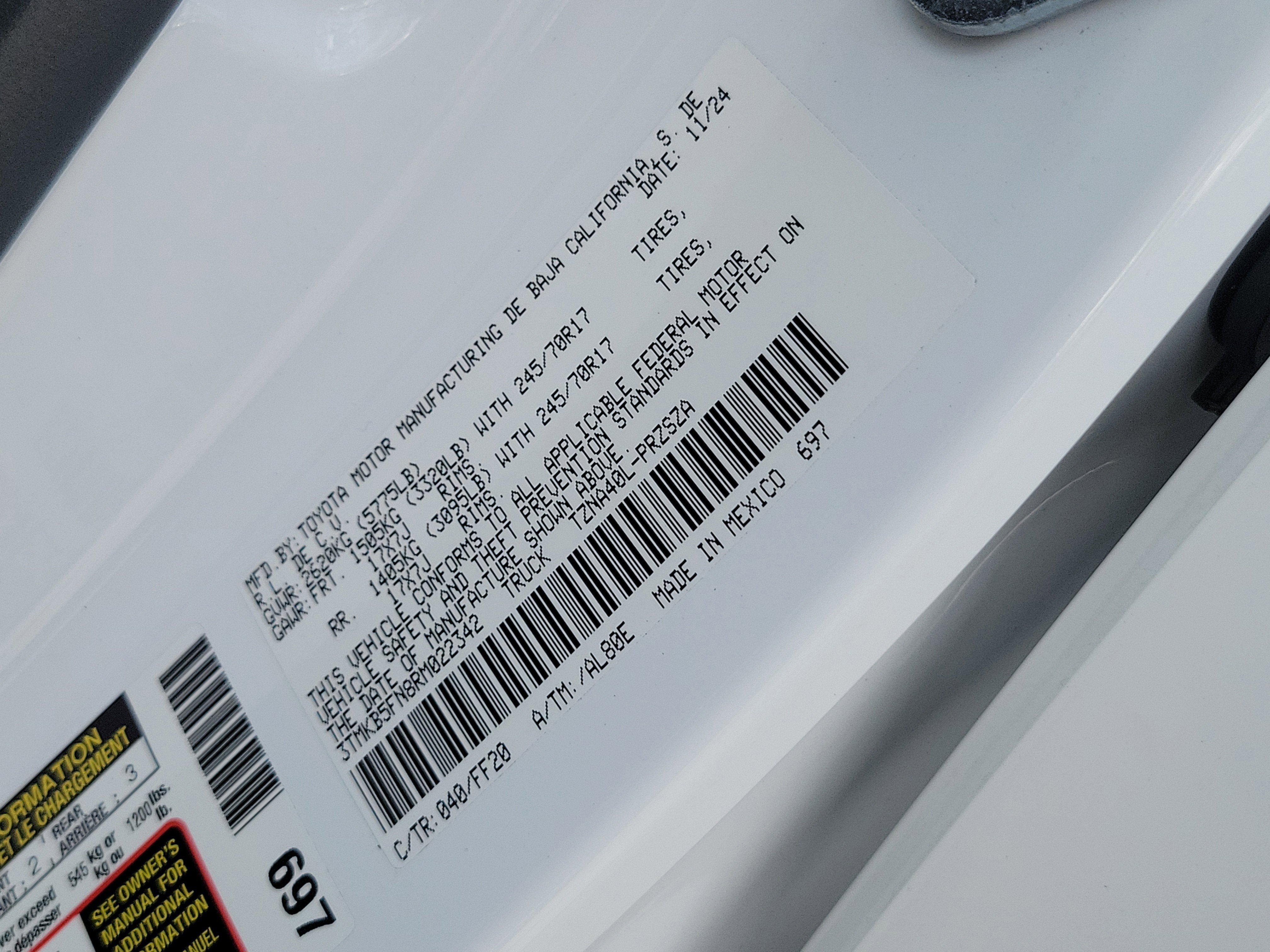 2024 Toyota Tacoma 2WD SR5